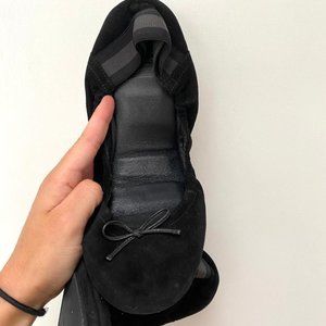 Gucci suede travel ballerina flats